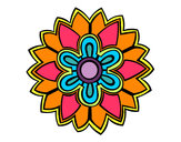 Dibuix Mandala amb forma de flor Weiss pintat per Julieta343