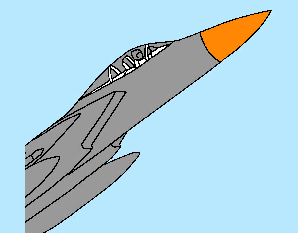 Dibuix Avió de caça pintat per francisco
