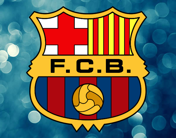 Dibuix Escut del F.C. Barcelona pintat per JORDI