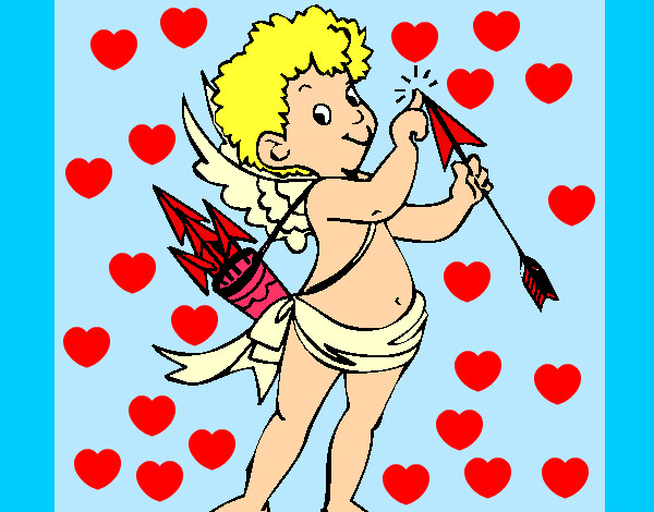 Dibuix Cupido pintat per maria3
