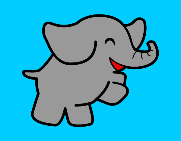 Dibuix Elefant ballarí pintat per ginamandar