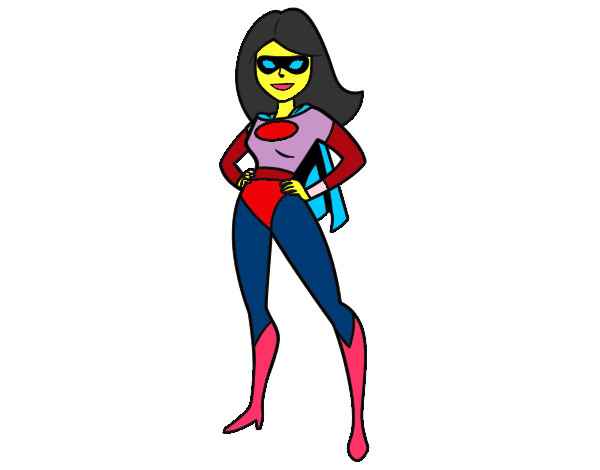Dibuix Superheroïna pintat per ginamandar