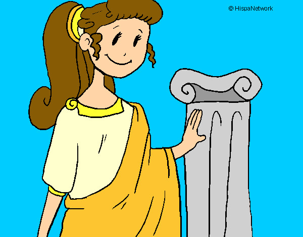 Dibuix Jove romana pintat per Marina
