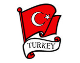 Dibuix Bandera de Turquia pintat per eudald