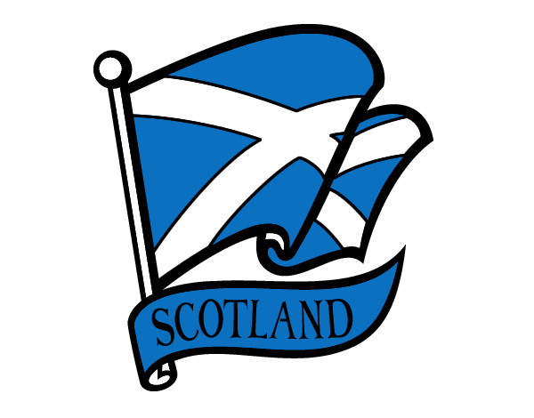 Dibuix Bandera d'Escòcia pintat per eudald