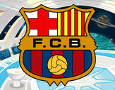 Dibuix Escut del F.C. Barcelona pintat per araima