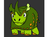 Dibuix Rinoceront  4 pintat per CARLOTA