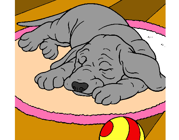 Dibuix Gos dormint pintat per AURA2008