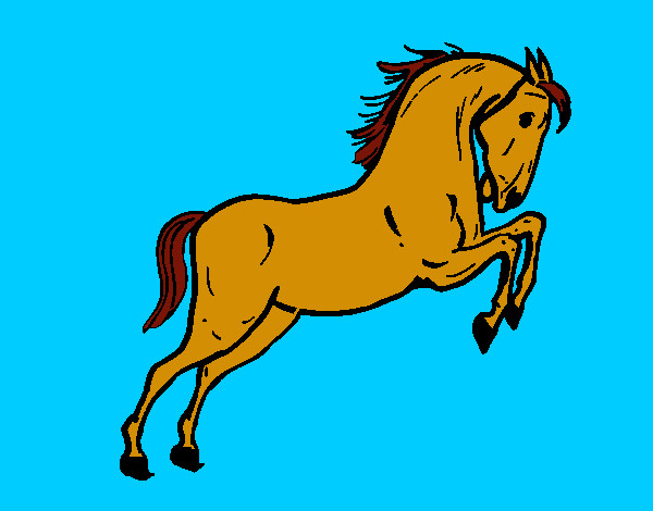 Dibuix Cavall saltant  pintat per Frankie