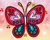 Dibuix Mandala papallona pintat per meriii