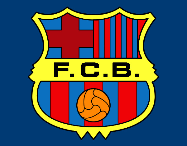 Dibuix Escut del F.C. Barcelona pintat per Rosen