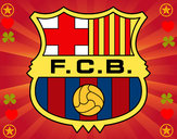 Dibuix Escut del F.C. Barcelona pintat per gali