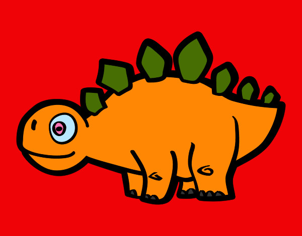 Dibuix Estegosaure jove pintat per joanag