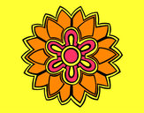 Dibuix Mandala amb forma de flor Weiss pintat per arnaud
