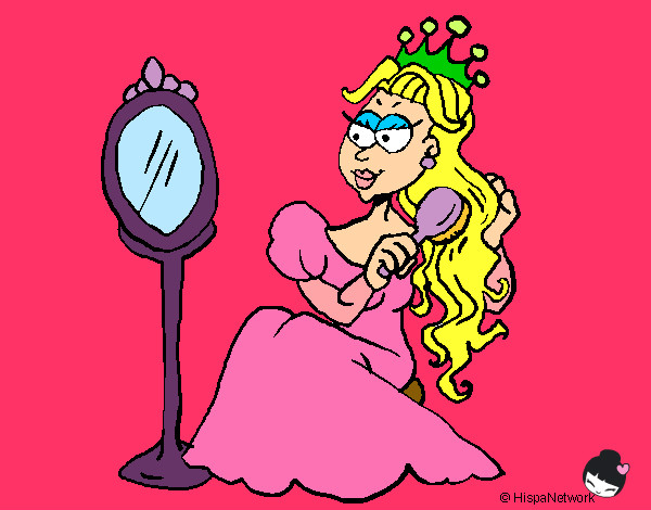 Dibuix Princesa i mirall pintat per Auyn