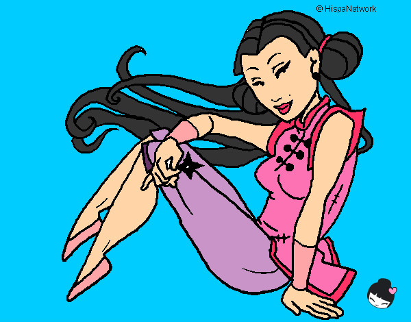 Dibuix Princesa ninja pintat per Auyn