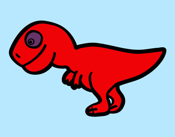 Dibuix Tiranosaure rex jove pintat per JOEL