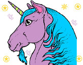Dibuix Cap d'unicorn pintat per MarBove