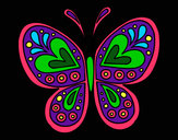 Dibuix Mandala papallona pintat per iria