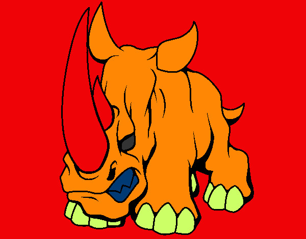 Dibuix Rinoceront II pintat per RogerLamo