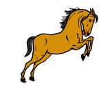 Dibuix Cavall saltant  pintat per 130253