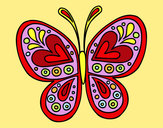 Dibuix Mandala papallona pintat per Anie11