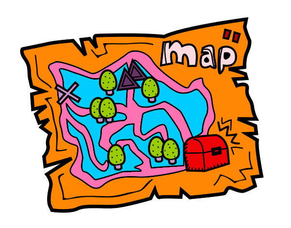 Dibuix Mapa del tresor pintat per quimetac
