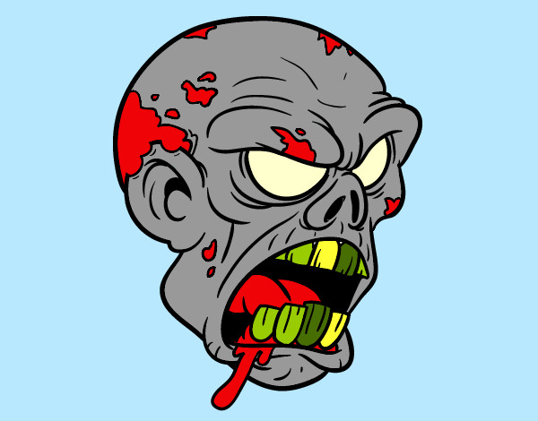 Dibuix Cap de zombi pintat per gisela
