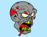 Dibuix Cap de zombi pintat per gisela