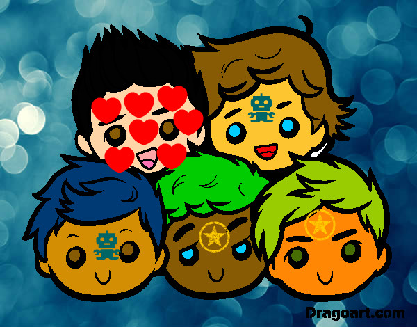 Dibuix One Direction 2 pintat per eudald