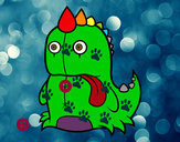 Dibuix Dinosaure monstruós pintat per Xexe
