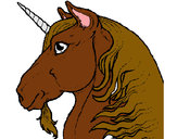 Dibuix Cap d'unicorn pintat per Almudena