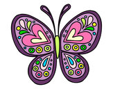 Dibuix Mandala papallona pintat per drakul007
