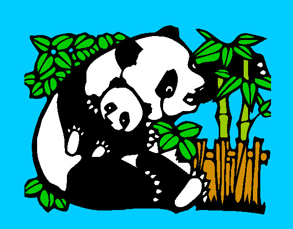 Dibuix Mare Panda pintat per Judelia