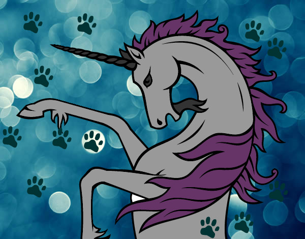 Dibuix Unicorn salvatge pintat per laiap