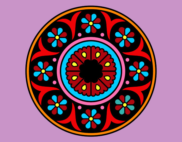 Dibuix Mandala flor pintat per JOYCE
