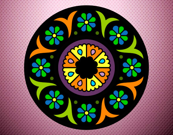 Dibuix Mandala flor pintat per anna 