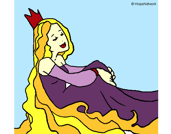 Dibuix Princesa relaxada pintat per Albaalbeta
