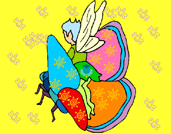 Dibuix Follet i papallona pintat per laiap