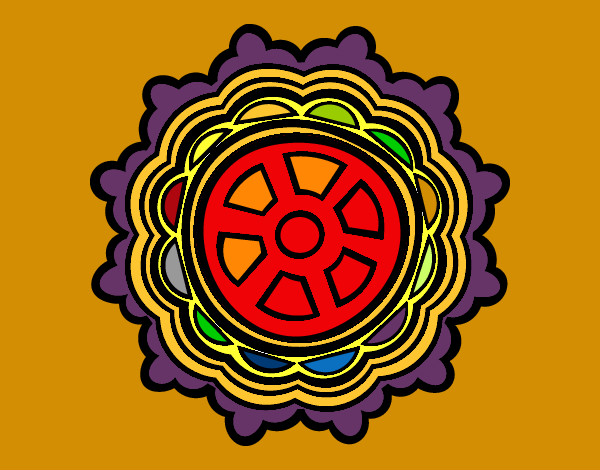 Dibuix Mandala amb forma de timó pintat per ALEX