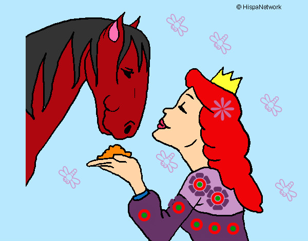 Dibuix Princesa i cavall pintat per laiap