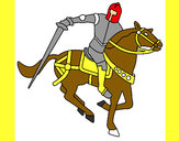 Dibuix Cavaller a cavall IV pintat per martimm