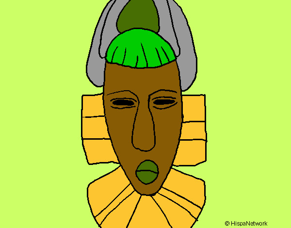 Dibuix Màscara africana pintat per brua