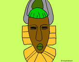 Dibuix Màscara africana pintat per brua