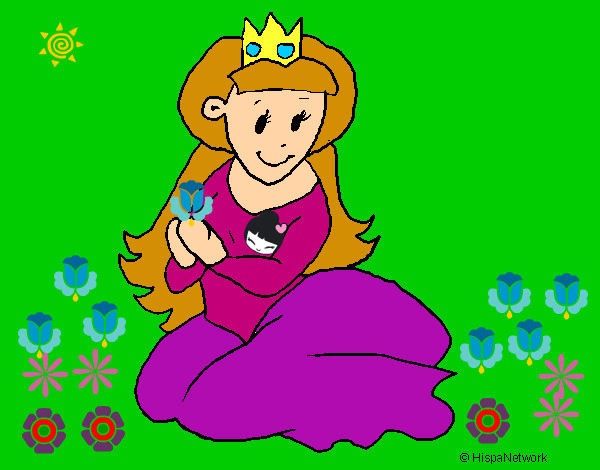Dibuix Princesa asseguda pintat per laiap