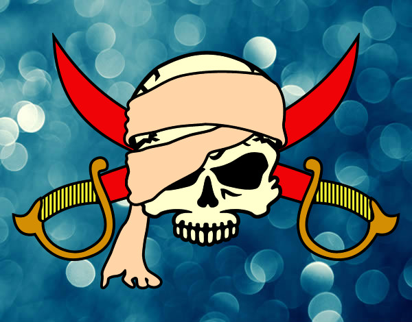 Dibuix Símbol pirata pintat per laiap