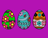 Dibuix Tres ous de pasqua pintat per anna9