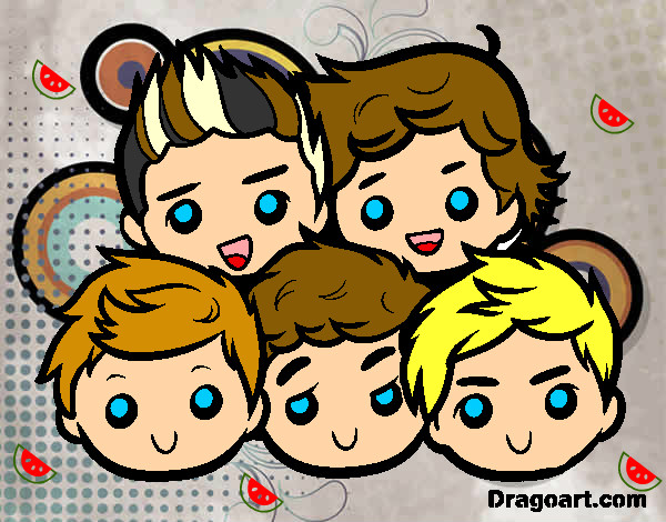 Dibuix One Direction 2 pintat per Gleexpo