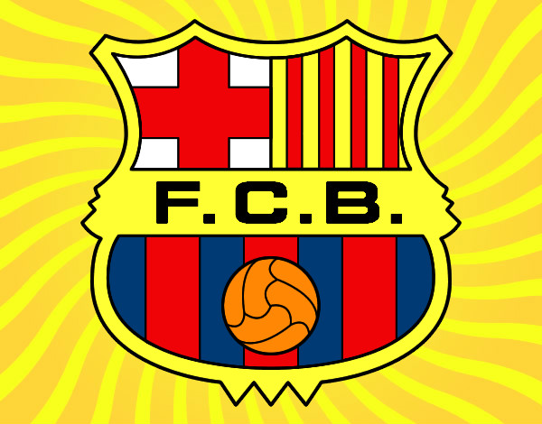 Dibuix Escut del F.C. Barcelona pintat per marta