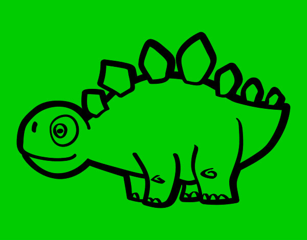 Dibuix Estegosaure jove pintat per ALEIX_G
